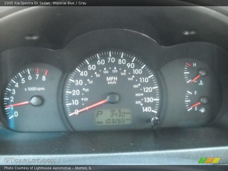Imperial Blue / Gray 2005 Kia Spectra EX Sedan