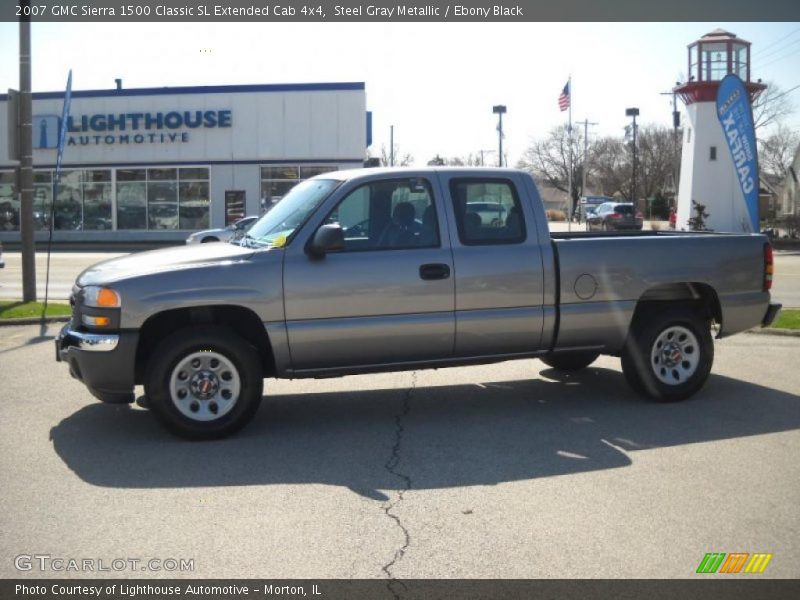 Steel Gray Metallic / Ebony Black 2007 GMC Sierra 1500 Classic SL Extended Cab 4x4