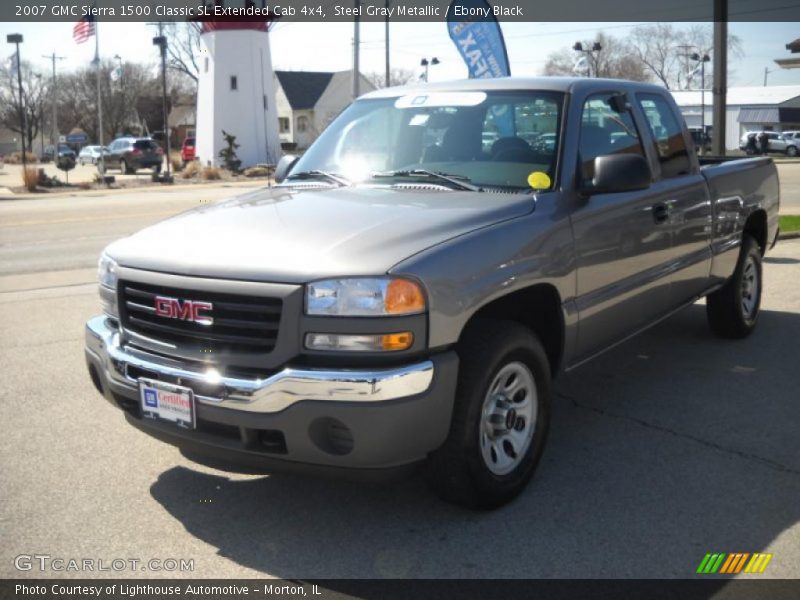 Steel Gray Metallic / Ebony Black 2007 GMC Sierra 1500 Classic SL Extended Cab 4x4