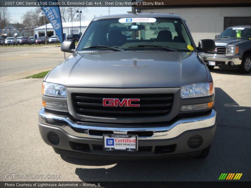 Steel Gray Metallic / Ebony Black 2007 GMC Sierra 1500 Classic SL Extended Cab 4x4