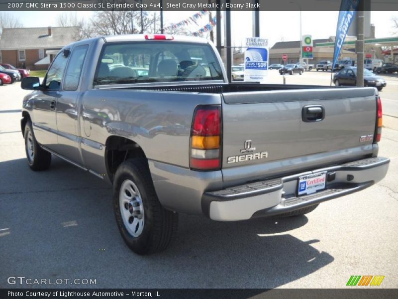 Steel Gray Metallic / Ebony Black 2007 GMC Sierra 1500 Classic SL Extended Cab 4x4