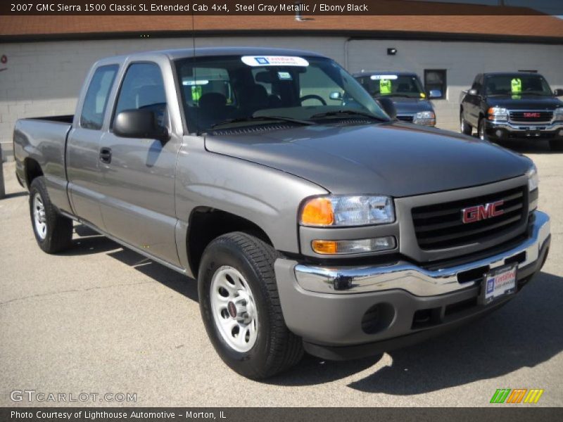 Steel Gray Metallic / Ebony Black 2007 GMC Sierra 1500 Classic SL Extended Cab 4x4