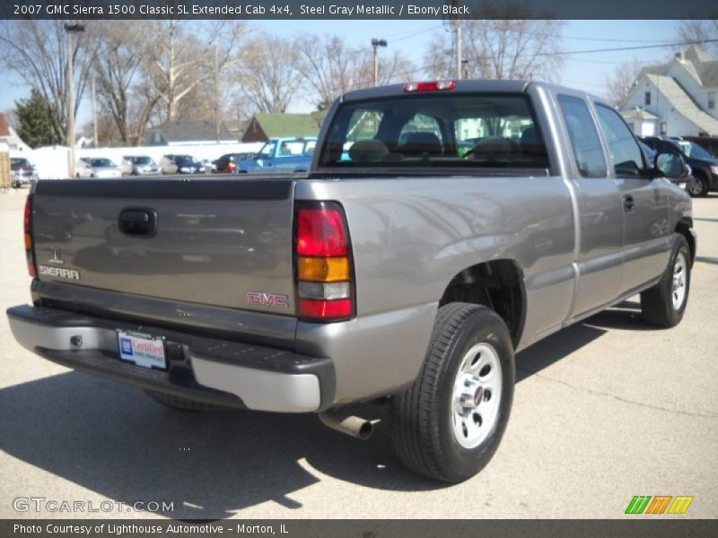 Steel Gray Metallic / Ebony Black 2007 GMC Sierra 1500 Classic SL Extended Cab 4x4
