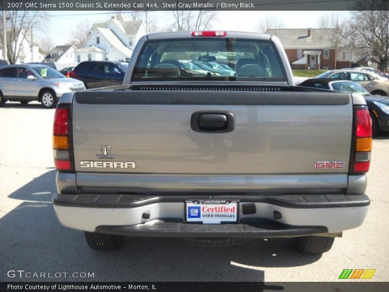 Steel Gray Metallic / Ebony Black 2007 GMC Sierra 1500 Classic SL Extended Cab 4x4