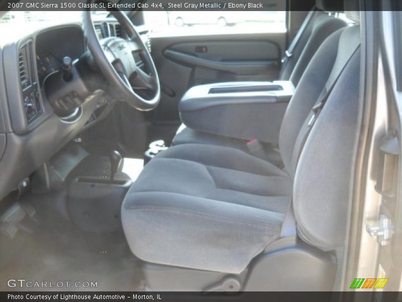 Steel Gray Metallic / Ebony Black 2007 GMC Sierra 1500 Classic SL Extended Cab 4x4