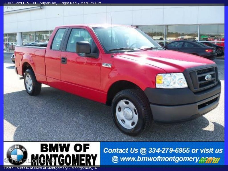 Bright Red / Medium Flint 2007 Ford F150 XLT SuperCab