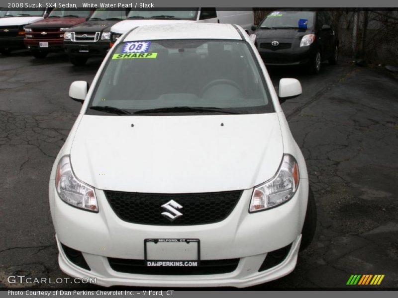 White Water Pearl / Black 2008 Suzuki SX4 Sedan