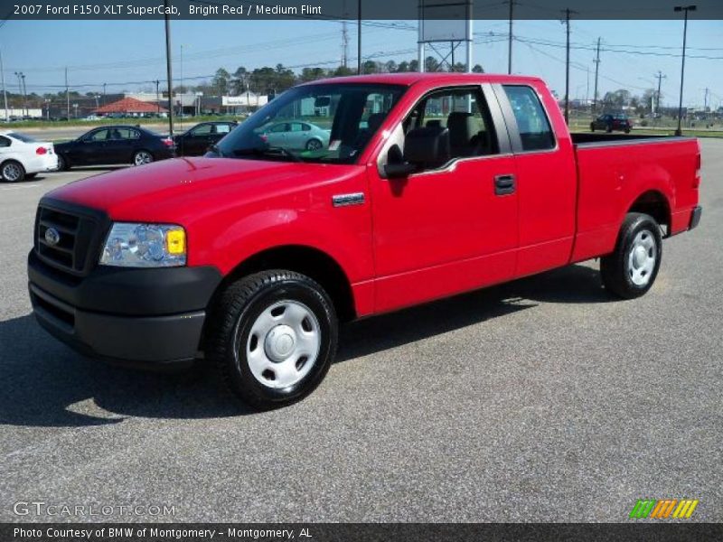 Bright Red / Medium Flint 2007 Ford F150 XLT SuperCab
