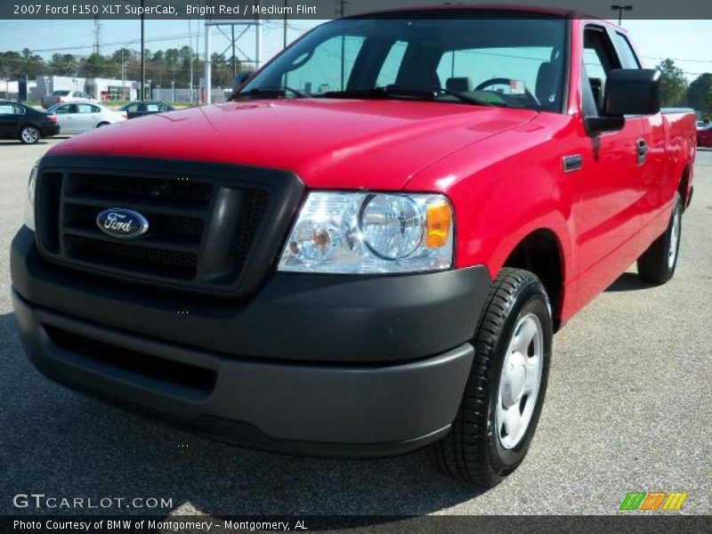 Bright Red / Medium Flint 2007 Ford F150 XLT SuperCab