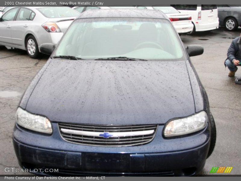 Navy Blue Metallic / Gray 2001 Chevrolet Malibu Sedan