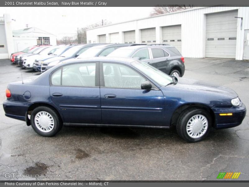 Navy Blue Metallic / Gray 2001 Chevrolet Malibu Sedan