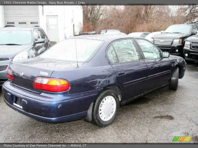 Navy Blue Metallic / Gray 2001 Chevrolet Malibu Sedan