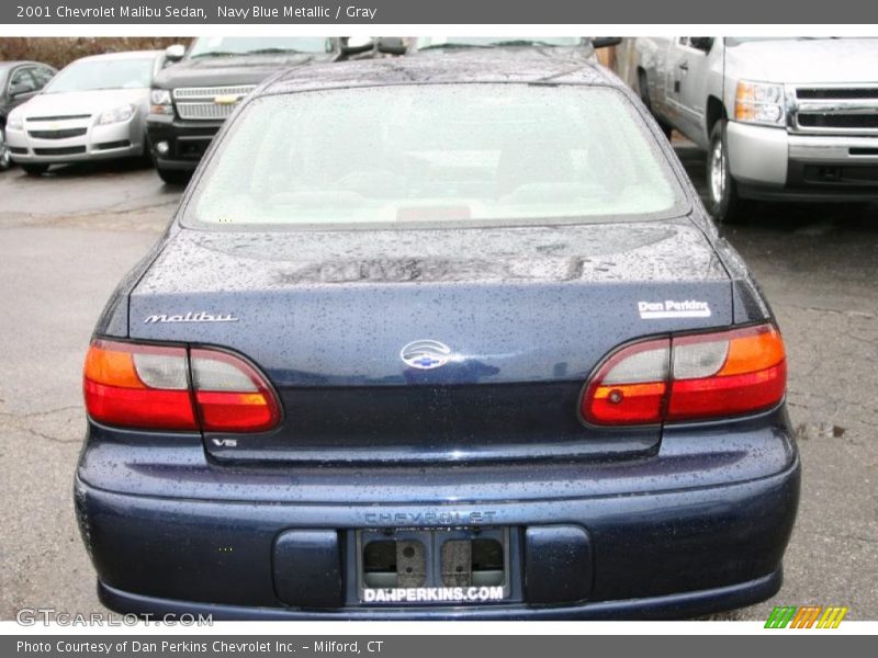 Navy Blue Metallic / Gray 2001 Chevrolet Malibu Sedan