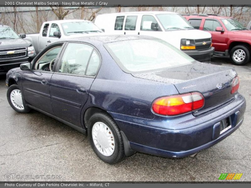 Navy Blue Metallic / Gray 2001 Chevrolet Malibu Sedan