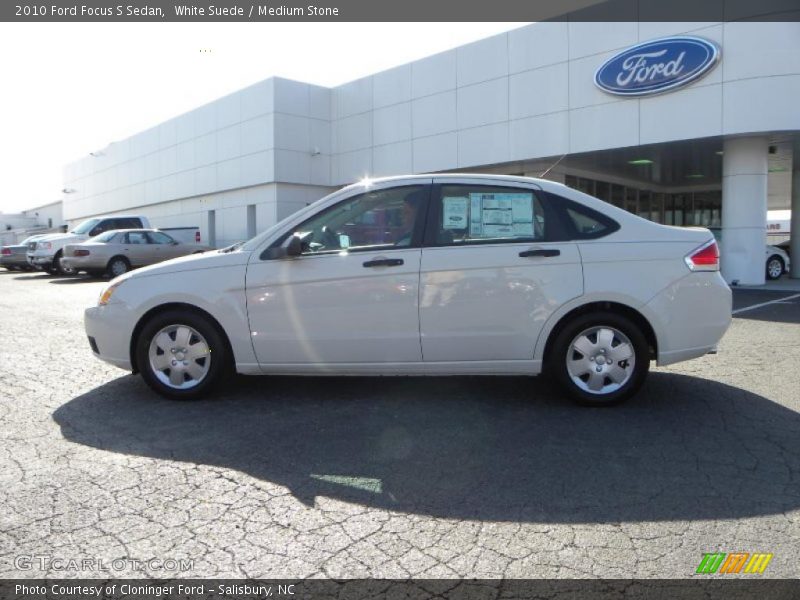 White Suede / Medium Stone 2010 Ford Focus S Sedan