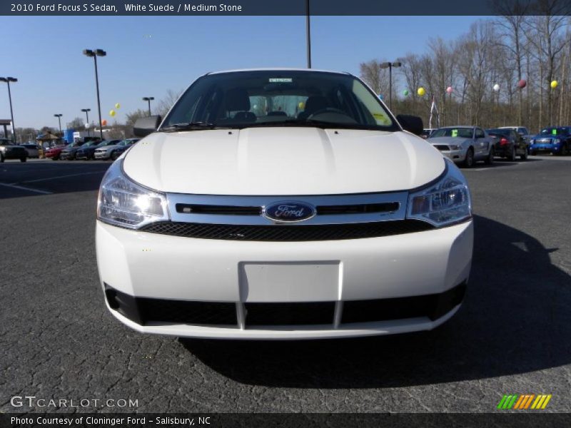 White Suede / Medium Stone 2010 Ford Focus S Sedan