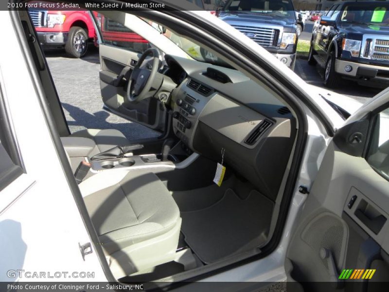 White Suede / Medium Stone 2010 Ford Focus S Sedan