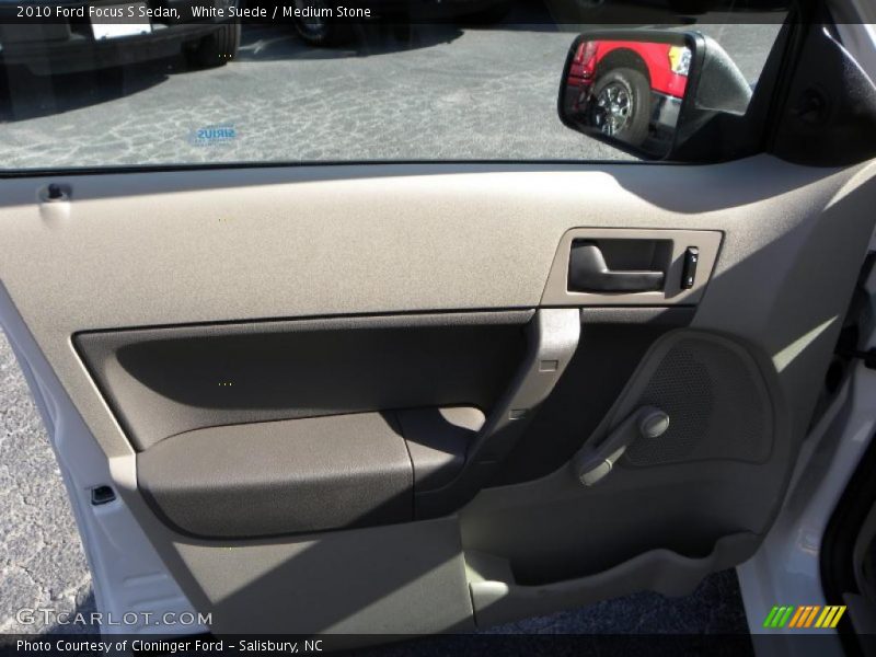White Suede / Medium Stone 2010 Ford Focus S Sedan