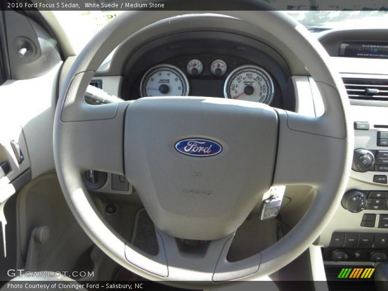 White Suede / Medium Stone 2010 Ford Focus S Sedan