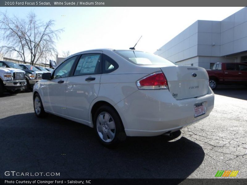 White Suede / Medium Stone 2010 Ford Focus S Sedan