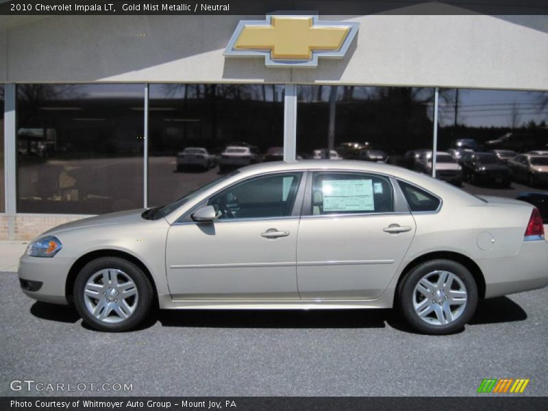 Gold Mist Metallic / Neutral 2010 Chevrolet Impala LT