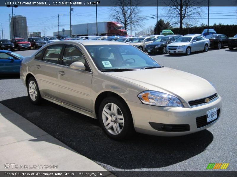 Gold Mist Metallic / Neutral 2010 Chevrolet Impala LT