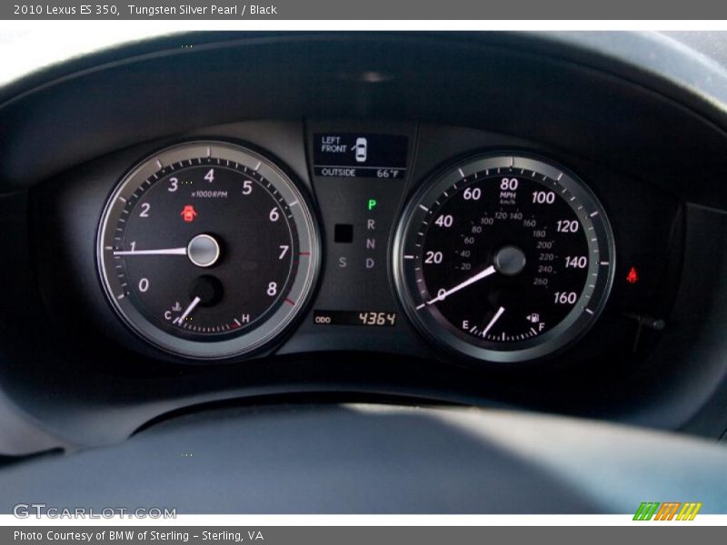Tungsten Silver Pearl / Black 2010 Lexus ES 350