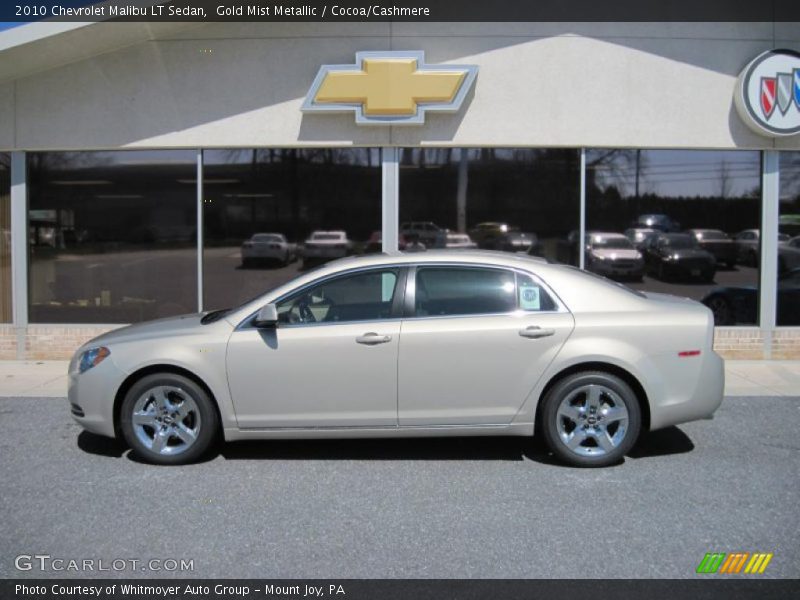 Gold Mist Metallic / Cocoa/Cashmere 2010 Chevrolet Malibu LT Sedan