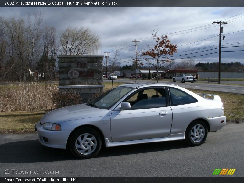 Munich Silver Metallic / Black 2002 Mitsubishi Mirage LS Coupe