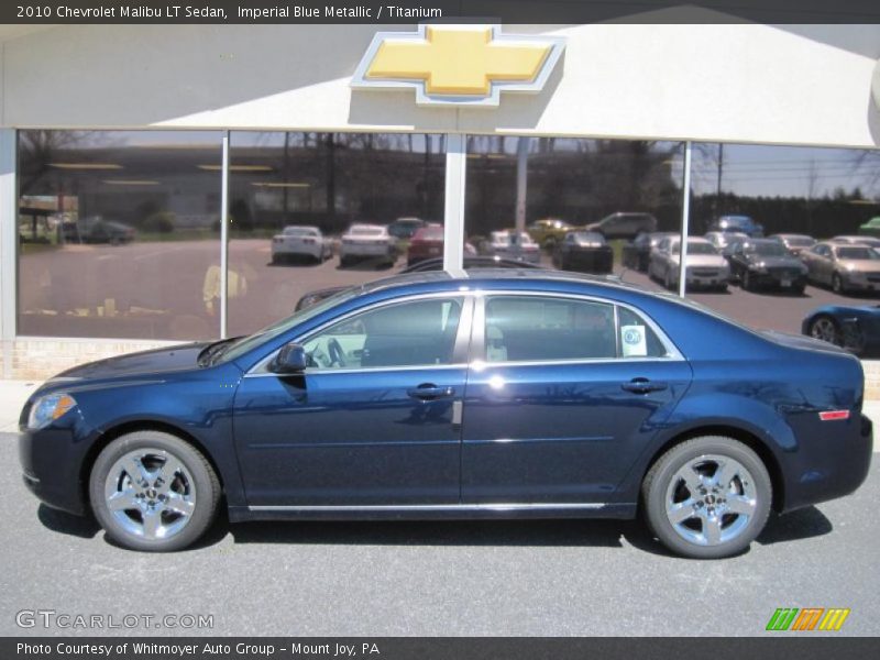 Imperial Blue Metallic / Titanium 2010 Chevrolet Malibu LT Sedan