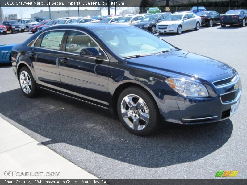 Imperial Blue Metallic / Titanium 2010 Chevrolet Malibu LT Sedan