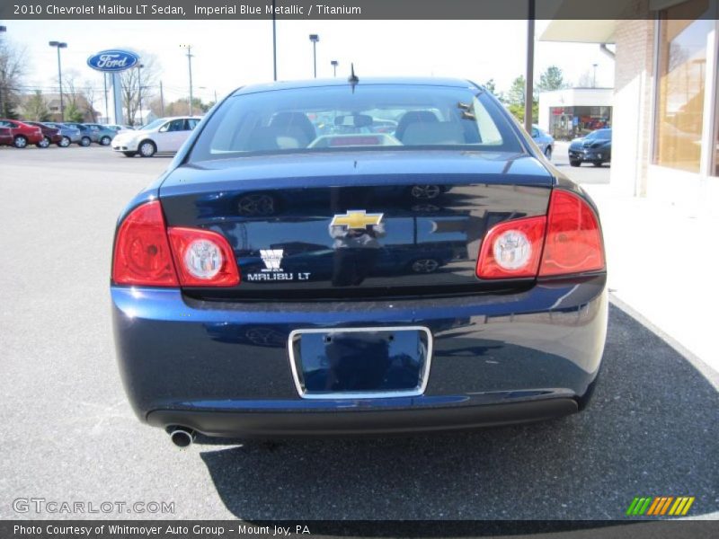 Imperial Blue Metallic / Titanium 2010 Chevrolet Malibu LT Sedan