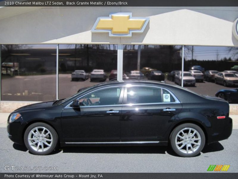 Black Granite Metallic / Ebony/Brick 2010 Chevrolet Malibu LTZ Sedan