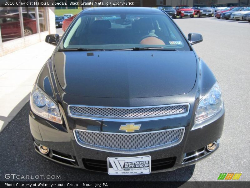 Black Granite Metallic / Ebony/Brick 2010 Chevrolet Malibu LTZ Sedan