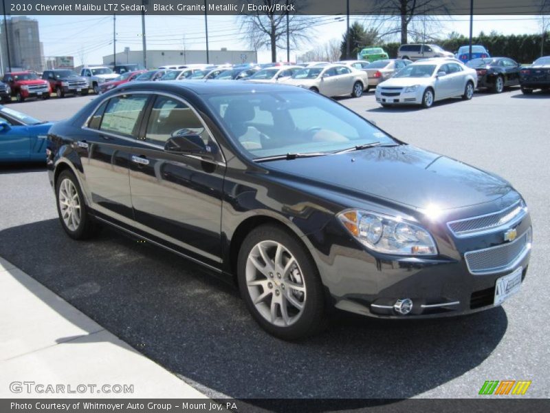 Black Granite Metallic / Ebony/Brick 2010 Chevrolet Malibu LTZ Sedan