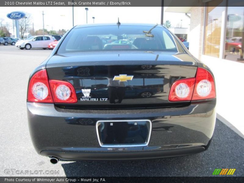Black Granite Metallic / Ebony/Brick 2010 Chevrolet Malibu LTZ Sedan