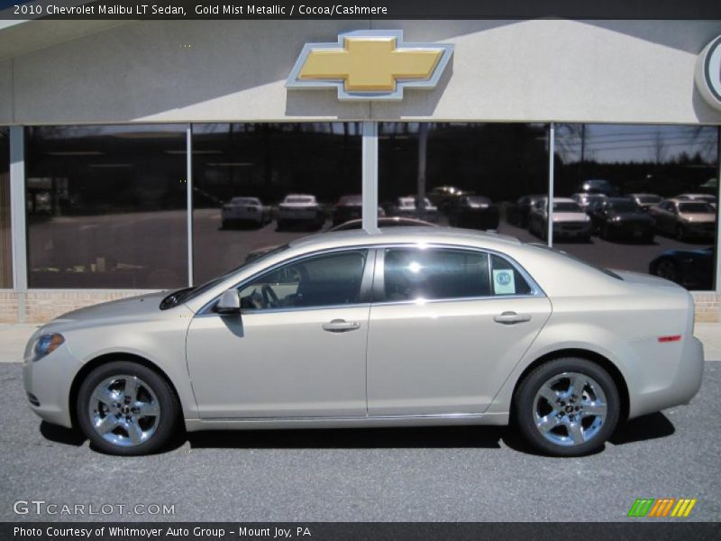 Gold Mist Metallic / Cocoa/Cashmere 2010 Chevrolet Malibu LT Sedan