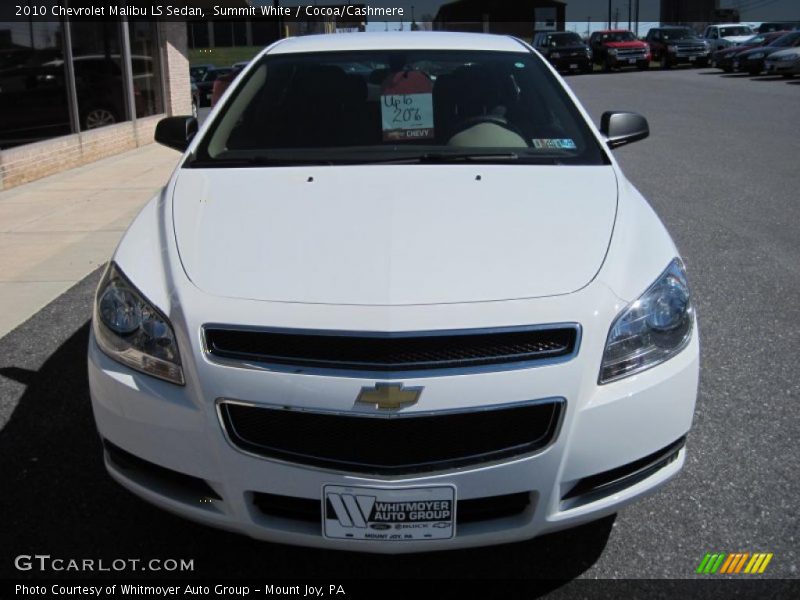 Summit White / Cocoa/Cashmere 2010 Chevrolet Malibu LS Sedan