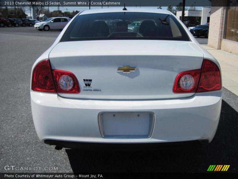Summit White / Cocoa/Cashmere 2010 Chevrolet Malibu LS Sedan