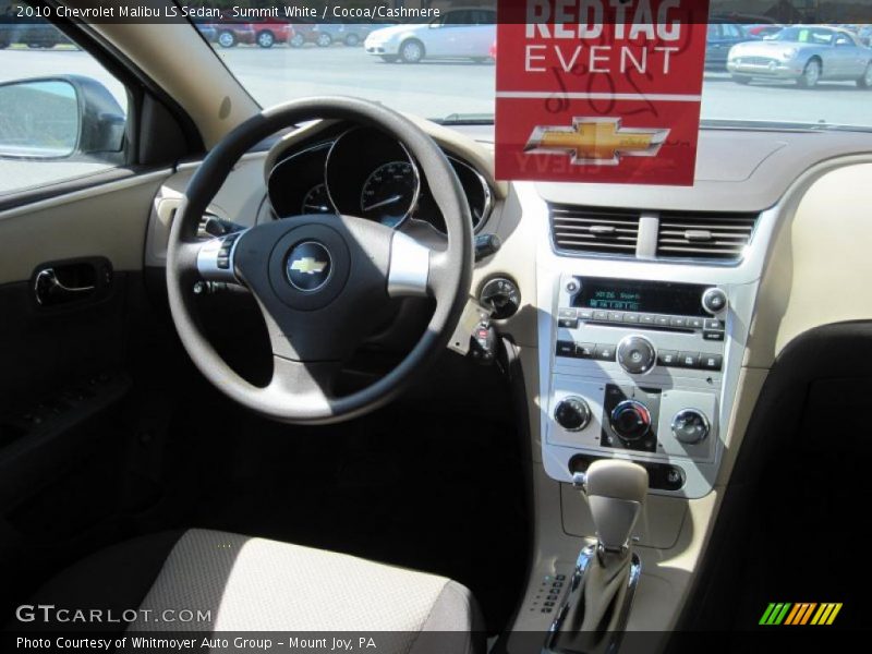 Summit White / Cocoa/Cashmere 2010 Chevrolet Malibu LS Sedan