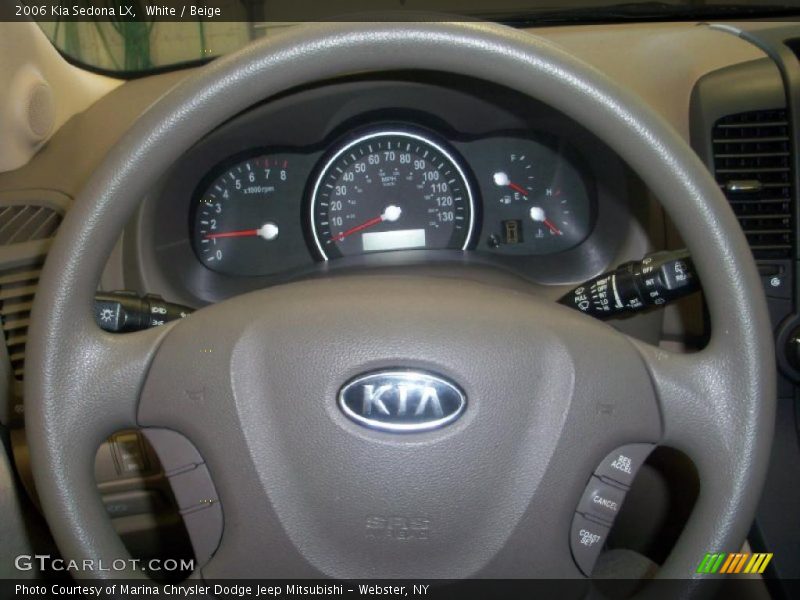 White / Beige 2006 Kia Sedona LX