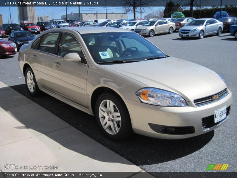 Gold Mist Metallic / Neutral 2010 Chevrolet Impala LT