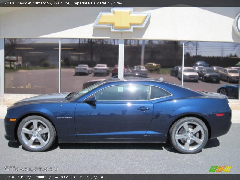 Imperial Blue Metallic / Gray 2010 Chevrolet Camaro SS/RS Coupe