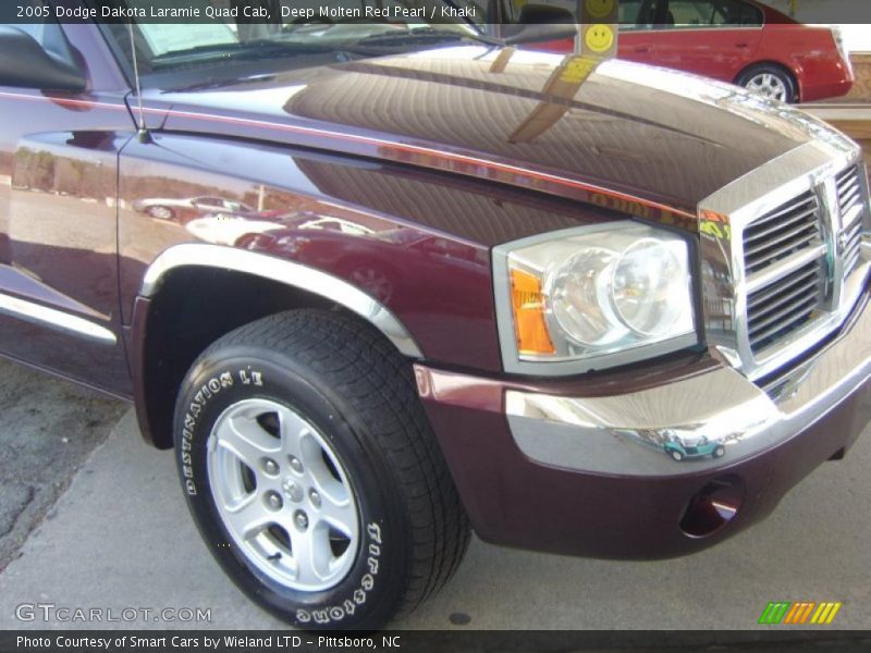 Deep Molten Red Pearl / Khaki 2005 Dodge Dakota Laramie Quad Cab