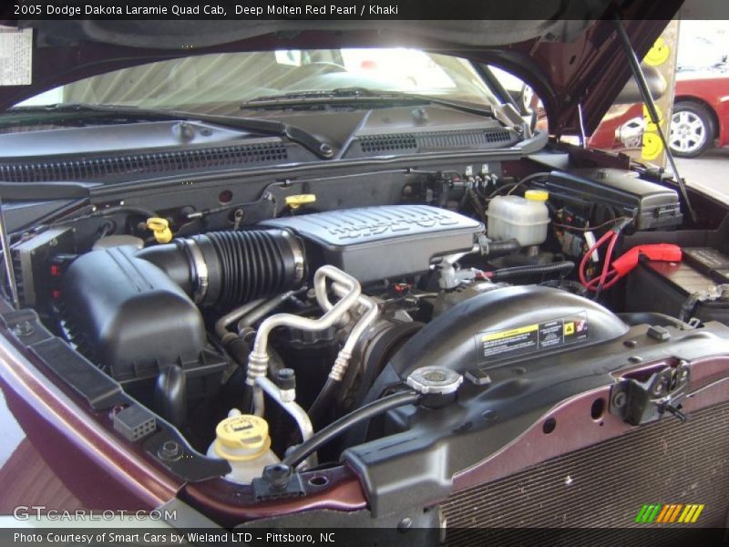 Deep Molten Red Pearl / Khaki 2005 Dodge Dakota Laramie Quad Cab