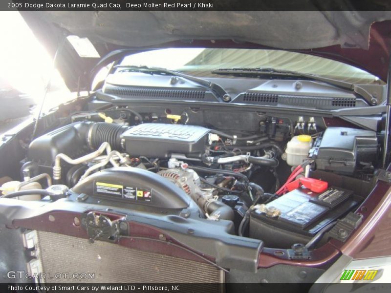 Deep Molten Red Pearl / Khaki 2005 Dodge Dakota Laramie Quad Cab