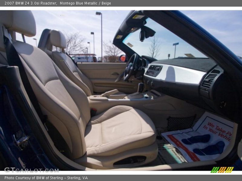 Montego Blue Metallic / Beige 2007 BMW Z4 3.0si Roadster