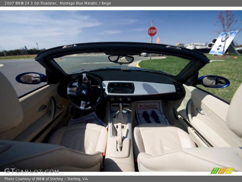 Montego Blue Metallic / Beige 2007 BMW Z4 3.0si Roadster