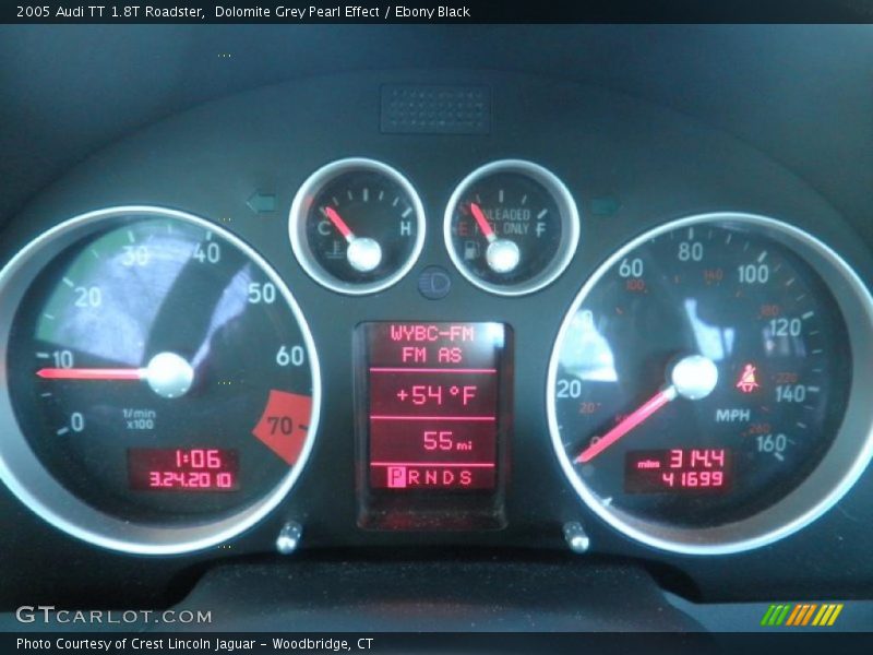 Dolomite Grey Pearl Effect / Ebony Black 2005 Audi TT 1.8T Roadster