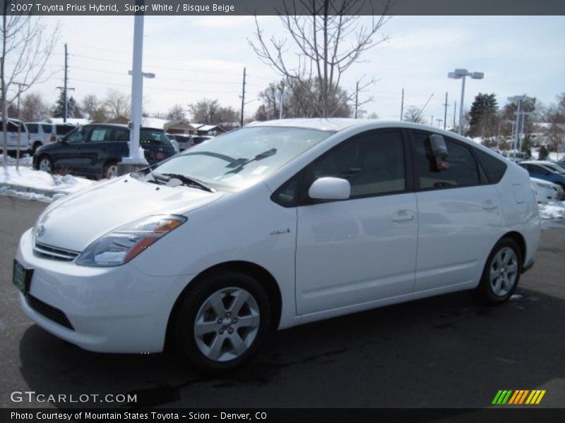 Super White / Bisque Beige 2007 Toyota Prius Hybrid